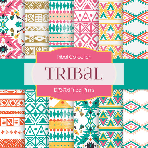Tribal Prints Digital Paper DP3708A - Digital Paper Shop