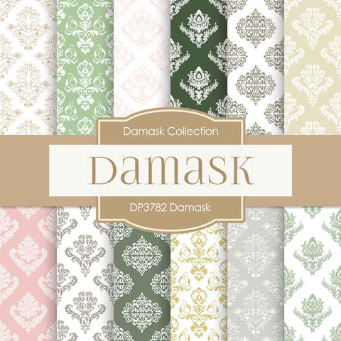 Damask Digital Paper DP3782 - Digital Paper Shop
