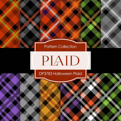 Halloween Plaid Digital Paper DP3783A - Digital Paper Shop