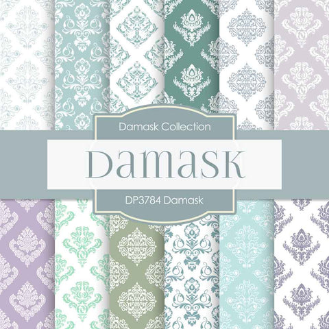 Damask Digital Paper DP3784 - Digital Paper Shop
