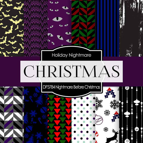 Nightmare Before Christmas Digital Paper DP3784A - Digital Paper Shop