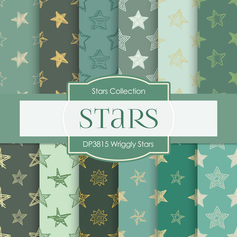 Wriggly Stars Digital Paper DP3815 - Digital Paper Shop