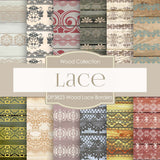 Wood Lace Borders Digital Paper DP3823 - Digital Paper Shop