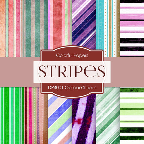 Oblique Stripes Digital Paper DP4001 - Digital Paper Shop
