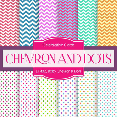 Baby Chevron Dots Digital Paper DP4023A - Digital Paper Shop