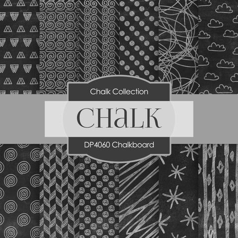 Chalkboard Digital Paper DP4060A - Digital Paper Shop - 1