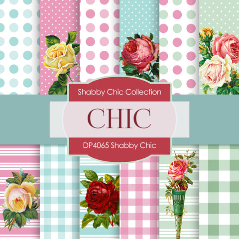 Shabby Chic Digital Paper DP4065A - Digital Paper Shop - 1