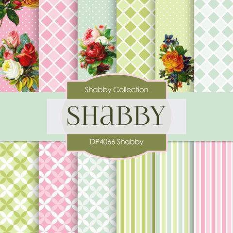 Shabby Digital Paper DP4066A - Digital Paper Shop - 1