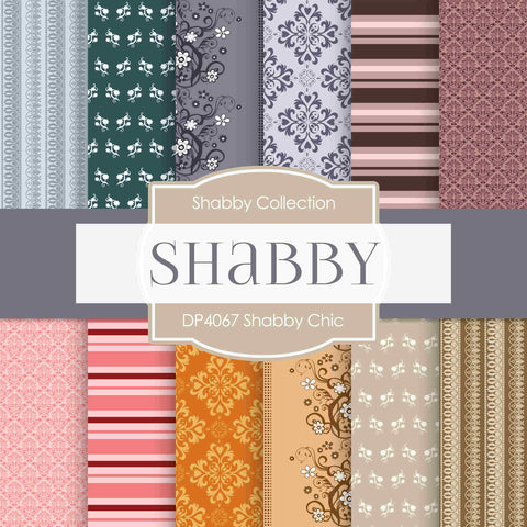 Shabby Chic Digital Paper DP4067 - Digital Paper Shop