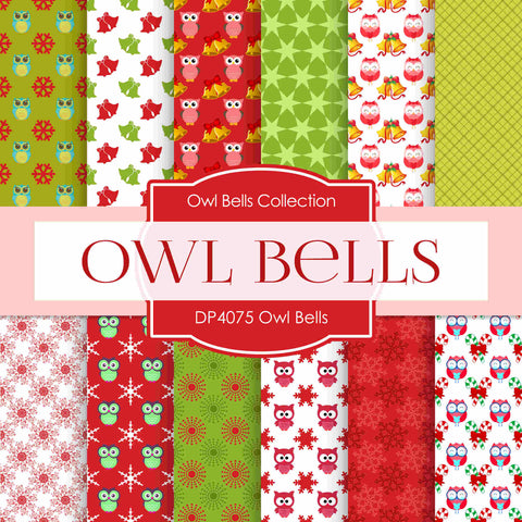 Owl Bells Digital Paper DP4075A - Digital Paper Shop - 1