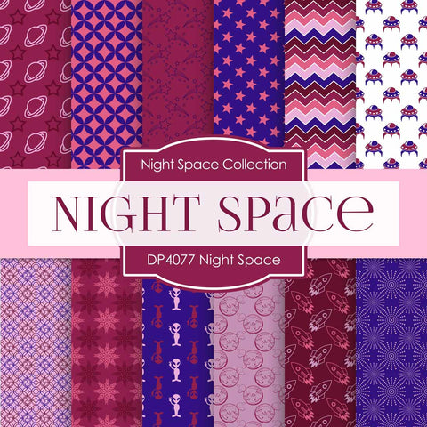 Night Space Digital Paper DP4077 - Digital Paper Shop