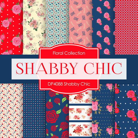 Shabby Chic Digital Paper DP4088 - Digital Paper Shop