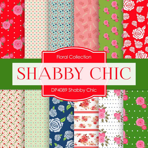 Shabby Chic Digital Paper DP4089 - Digital Paper Shop