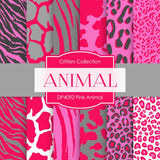 Pink Animal Digital Paper DP4092 - Digital Paper Shop