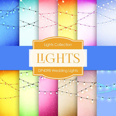 Wedding Lights Digital Paper DP4098 - Digital Paper Shop