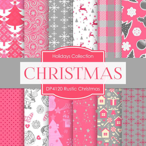 Rustic Christmas Digital Paper DP4120 - Digital Paper Shop