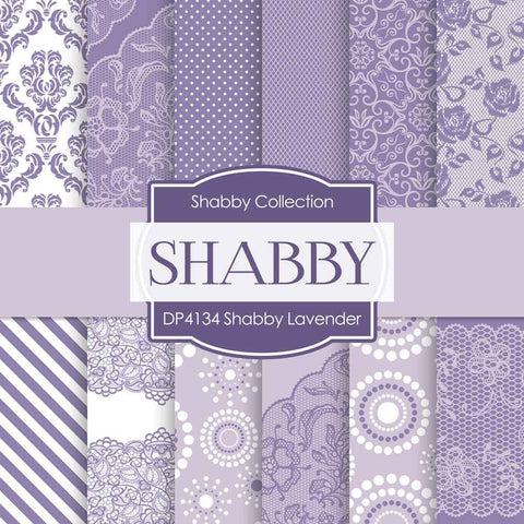 Shabby Lavender Digital Paper DP4134 - Digital Paper Shop