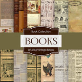 Vintage Books Digital Paper DP4144 - Digital Paper Shop