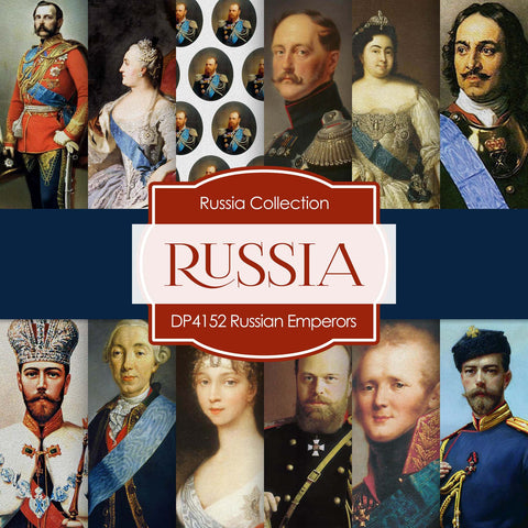 Russian Emperors Digital Paper DP4152 - Digital Paper Shop