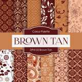 Brown Tan Digital Paper DP4155 - Digital Paper Shop