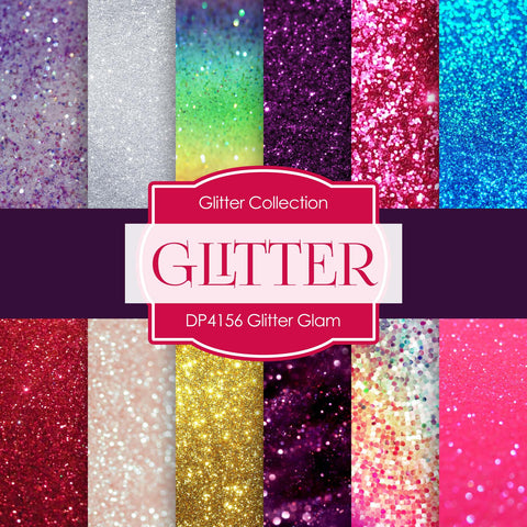Glitter Glam Digital Paper DP4156 - Digital Paper Shop