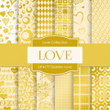 Golden Love Digital Paper DP4177 - Digital Paper Shop