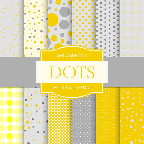 Yellow Dots Digital Paper DP4183 - Digital Paper Shop