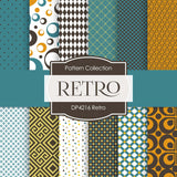 Retro Digital Paper DP4216A - Digital Paper Shop