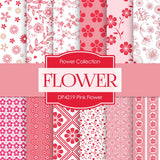 Pink Flower Digital Paper DP4219A - Digital Paper Shop