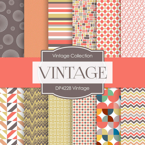 Vintage Digital Paper DP4228A - Digital Paper Shop