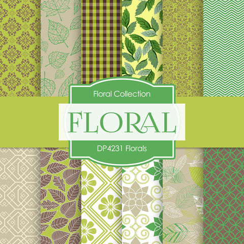 Florals Digital Paper DP4231A - Digital Paper Shop