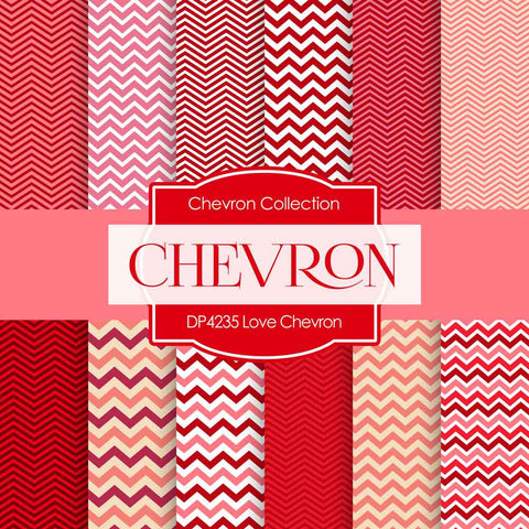 Love Chevron Digital Paper DP4235 - Digital Paper Shop
