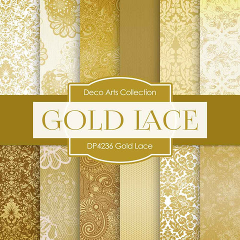 Gold Lace Paper DP4236 - Digital Paper Shop