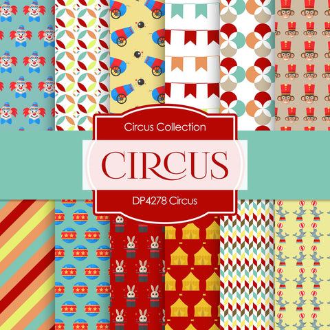 Circus Digital Paper DP4278 - Digital Paper Shop