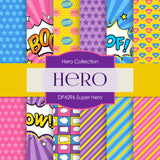Super Hero Digital Paper DP4296 - Digital Paper Shop