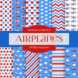 Airplanes Digital Paper DP4300 - Digital Paper Shop