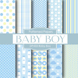 Baby Boy Digital Paper DP433 - Digital Paper Shop