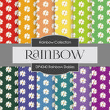 Rainbow Daisies Digital Paper DP4340 - Digital Paper Shop