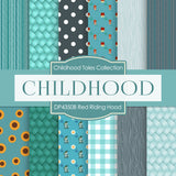 Red Riding Hood Digital Paper DP4350B - Digital Paper Shop