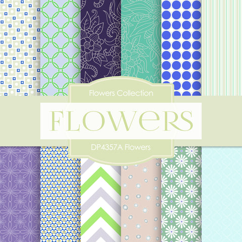 Flowers Digital Paper DP4357A - Digital Paper Shop