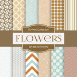 Flowers Digital Paper DP4357B - Digital Paper Shop