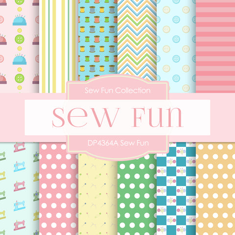 Sew Fun Digital Paper DP4364B - Digital Paper Shop