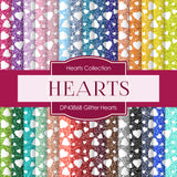 Glitter Hearts Digital Paper DP4386B - Digital Paper Shop