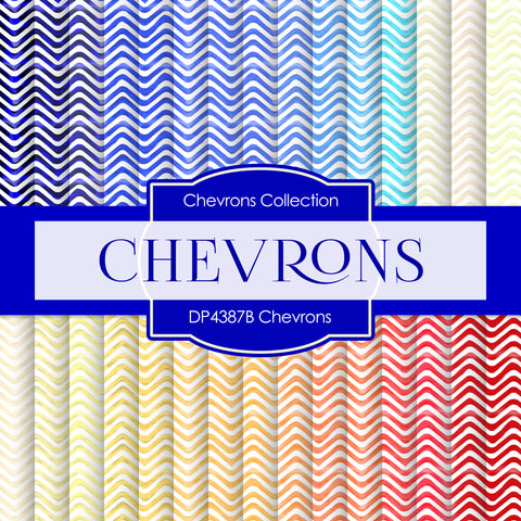 Watercolor Chevrons Digital Paper DP4387B - Digital Paper Shop