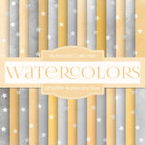 Watercolor Stars Digital Paper DP4389A - Digital Paper Shop