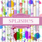 Paint Splashes Digital Paper DP4390 - Digital Paper Shop