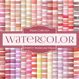 Watercolor Stripes Digital Paper DP4391C - Digital Paper Shop