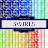 Rainbow Swirls Digital Paper DP4397A - Digital Paper Shop