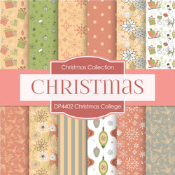 Christmas College Digital Paper DP4402 - Digital Paper Shop