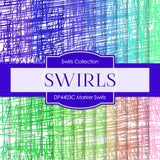 Marker Swirls Digital Paper DP4403C - Digital Paper Shop
